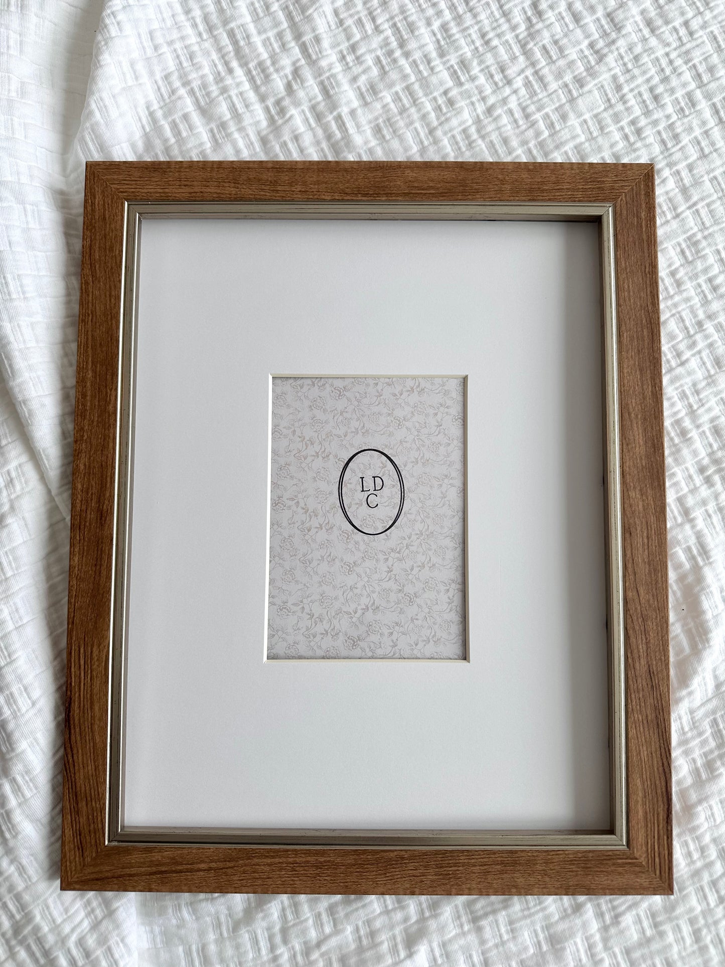 11"x14" Matted to 5"7" Wood Frame