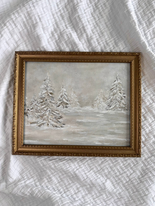 Snow Kisses 2 Framed Original
