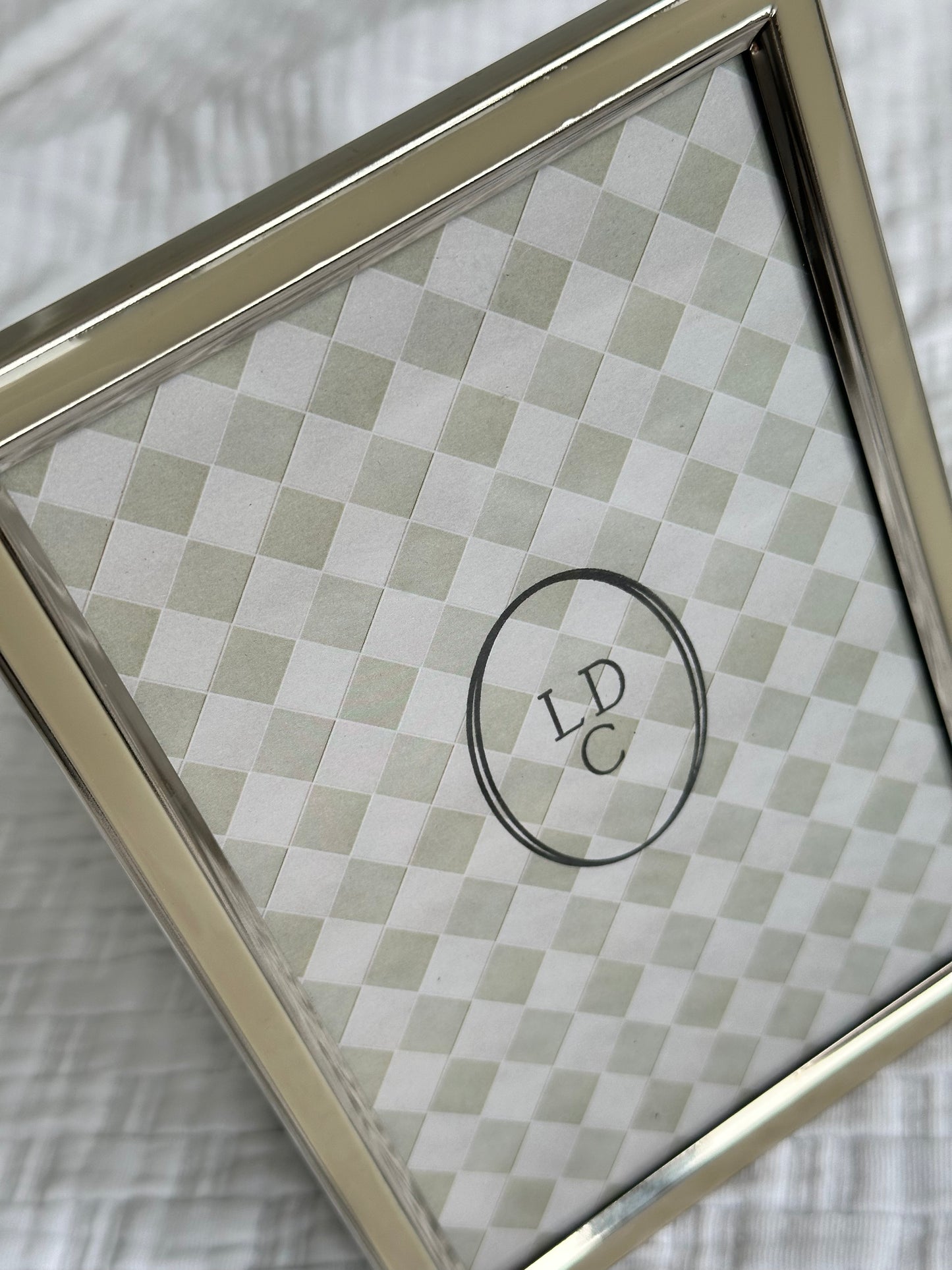 Taupe & Chrome 5"x7" Metal Frame