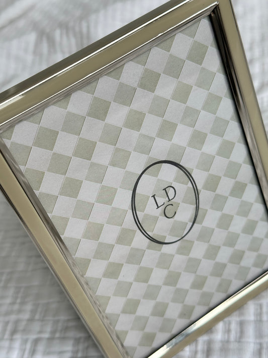 Taupe & Chrome 5"x7" Metal Frame