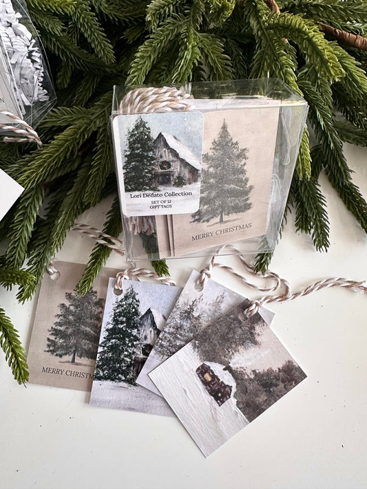LDC Set of 12 Christmas Gift Tags 25% off automatic at checkout