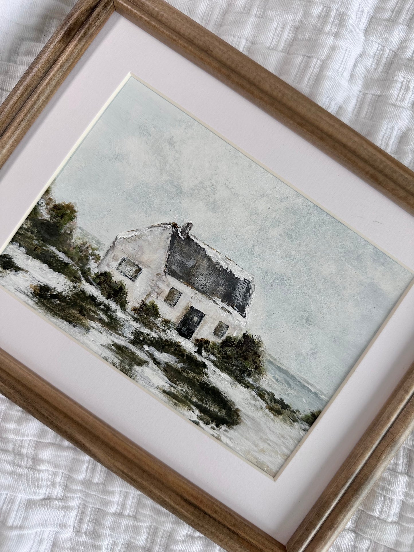 "Winters at the Cottage" Framed Original Art