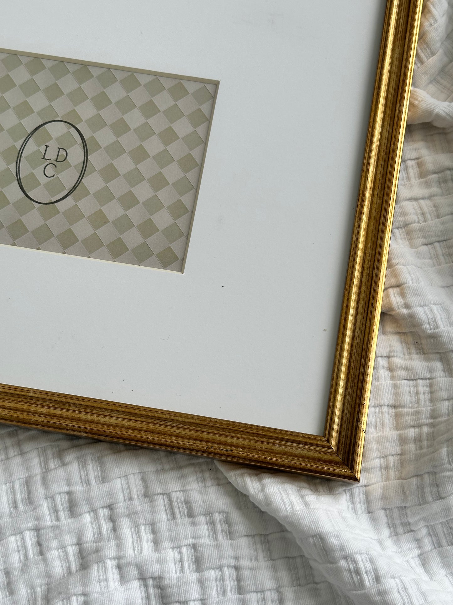 Gold 11"x14" matted to 5"x7" Frame