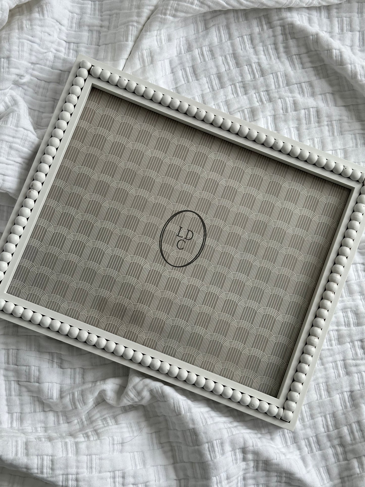 White Beaded Detail 8"x10" Frame
