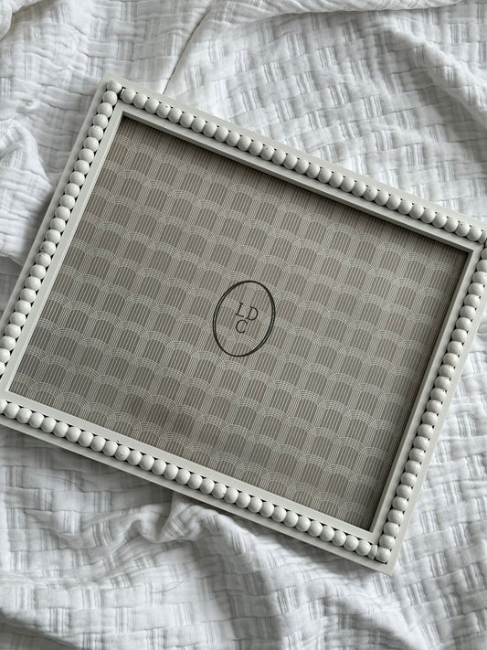 White Beaded Detail 8"x10" Frame